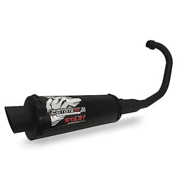Imagem de Escapamento Coyote Modelo START Mini-Sport Alumínio - CG 150 Titan/Fan ESDi/EX ano 2009 até 2013 - Preto/Cromado