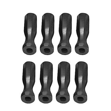 Imagem de Generic 8x Alças de mesa de matraquilhos Alça de pebolim Acessório de madeira durável Alça de pebolim Substituições para mesas de pebolim internas para jogos, PRETO