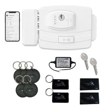 Imagem de KIT FECHADURA ELETRONICA AGL ULTRA MAGIC CARD BRANCA + 5 TAGS EXTRAS