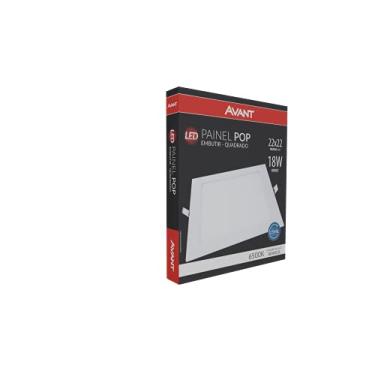 Imagem de Kit 10 Painel Plafon Embutir Quadrado Led 18w Bivolt