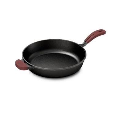 Imagem de MTA - Frigideira sem Tampa Forno Fogão N°28 de 3,1 Litros, Cabo de Silicone, Linha Ferro Fundido