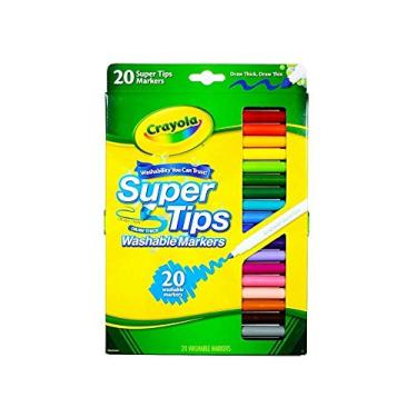 Imagem de Crayola Super Tips Washable Markers-Assorted Colors 20/Pkg -58-8106