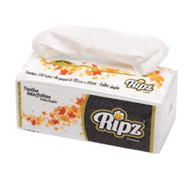 Imagem de Papel Toalha Interfolha Ripz - Folhas Duplas - Pacote com 150 Folhas – 40g Colors, Ripz