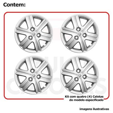 Imagem de 4x Calota KWID ZEN 2020 Aro 14 com Emblema 879cp