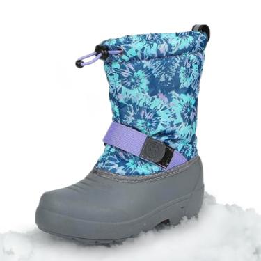 Imagem de Northside Bota de neve de inverno para meninos e meninas pequenas e crianças grandes com isolamento congelado, Aqua/lilás, 6 Toddler