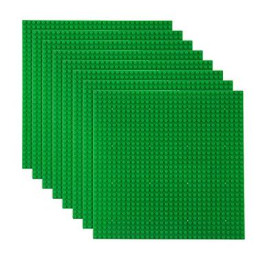 Imagem de LVHERO Classic Baseplates Building Plates for Building Bricks 100% Compatible with All Major Brands-Baseplate, 10in x 10in, Pack of 8 (Green)