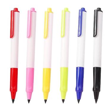 Imagem de ikasus Lápis Eternal Lápis Coloridos Sem Tinta Lápis Eternais Com Tecnologia de Recargas Substituíveis Lápis Mágico Escrita Ilimitado Para Escola Escritório Uso Profissional 6 Pçs (Colorido #1)