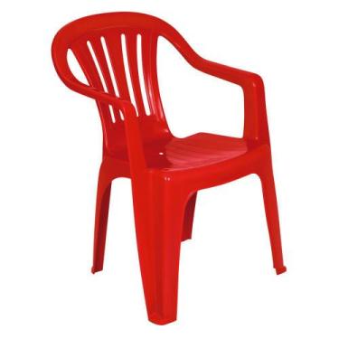 Imagem de Cadeira Plástica Poltrona Mor Vermelha