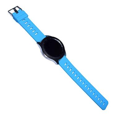Imagem de Pulseira de Silicone para Galaxy Watch 46mm - Gear S3 Frontier - Gear S3 Classic - Amazfit GTR 47mm - Amazfit Stratos - Gear 2 Neo - Gear Live - Marca Ltimports (Azul Claro)