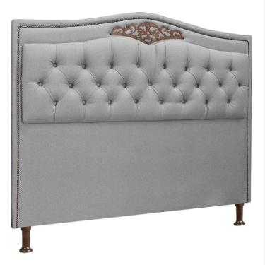 Imagem de Cabeceira Estofada Holanda 1,95 King Size Linho Speciale Home Grafite