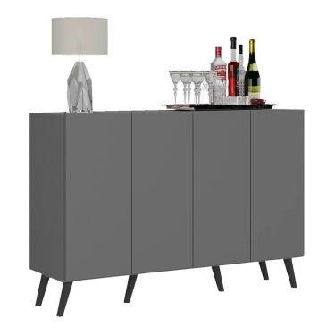Imagem de Aparador Buffet 4 Portas Retrô Veneza Multimóveis V3556