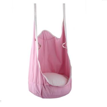 Imagem de Cadeira de balanço respirável de lona e PVC, rede dobrável que economiza espaço para diversão interna e externa