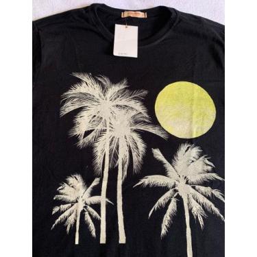 Imagem de Camiseta Masculina Malha Premium Wolfgan Estampada Tropical