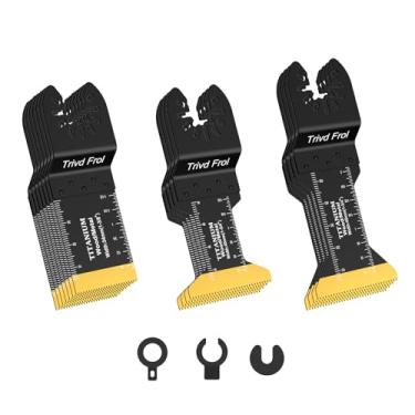 Imagem de Trivd Frol 15 peças de lâminas de serra oscilantes de titânio para corte de metal, lâminas multiferramentas universais para pregos de metal macio, material rígido e plástico de madeira, kits de