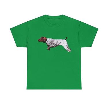 Imagem de Camiseta de algodão pesado unissex ponteiro de cabelo curto alemão "On Point", Verde irlandês, P