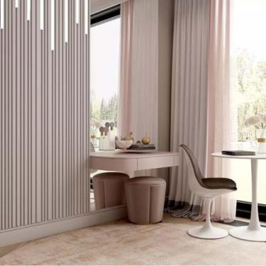 Imagem de Kit 10 Und Placas Auto Adesivo 3D Papel Parede Ripado, Painel Relevo | Revestimento 3D | Auto Colante, Painéis de Parede, Decoração (Off White)