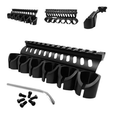 Imagem de Gotical – Kit de suporte de placa de suporte redondo para selim lateral 12 calibre 6 de desanexação rápida Mossberg 500/590 sela lateral e durável (12 calibre 6 suporte redondo de concha)