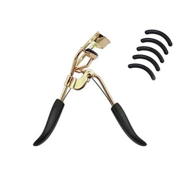 Imagem de Modelador de cílios de aço inoxidável com enchimento de silicone para refil de pastilhas sem dor adequado para qualquer forma de olhos e tamanhos, Dourado