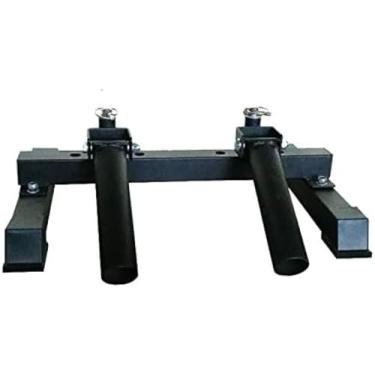 Imagem de Plataforma de minas terrestres de aço sólido em linha T-Bar | Plataforma de fixação de fileira de barra em T giratória 360° | Montagem de barra olímpica padrão de 1 '' e 2 '', ótima para exe