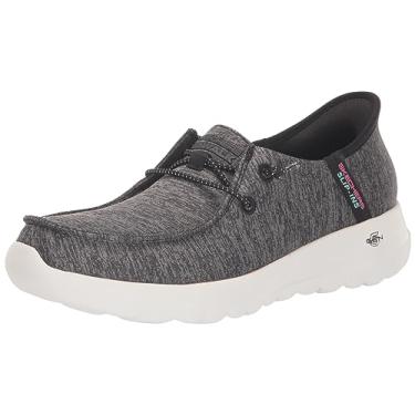 Imagem de Skechers Tênis feminino sem cadarço Go Walk Joy Moc Toe casual, Preto, 8.5