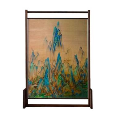 Imagem de Biombos e Divisórias Divisor De Sala Com Tela De Privacidade De Painel Único, Divisória De Tela Alta De 180 Cm/71 Polegadas Com Moldura De Madeira E Painel De Bambu, 9 Estilos(D,150cmx180cm)