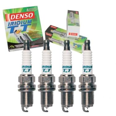 Imagem de 4 velas de ignição DENSO Iridium TT compatíveis com Honda Civic 1.6L 1.7L 1.8L 2.0L L4 1998-2011