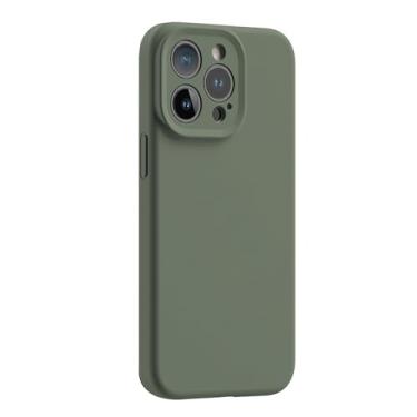 Imagem de Capa para iPhone 15 Pro: Capa protetora completa de silicone líquido para Apple iPhone 15 Pro à prova de choque com recorte preciso Untra Thin (verde)