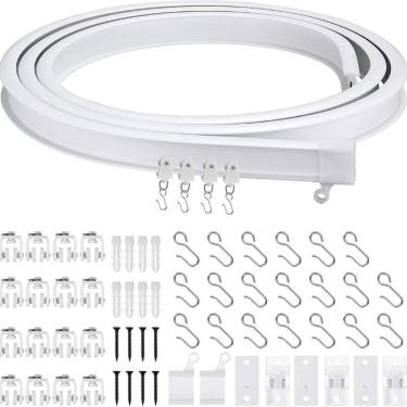 Imagem de Faixa de Cortina Super Flexivel, Trilho Suisso, Curva Fácil, Kit Completo, Sala, Quarto...