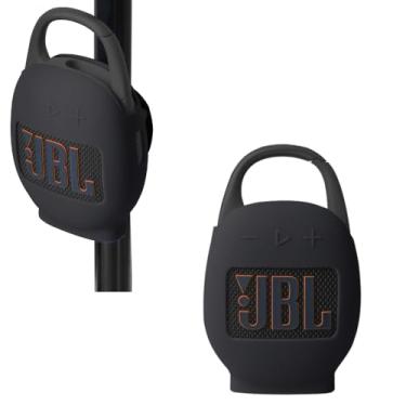 Imagem de Hermitshell Capa de transporte de silicone para alto-falante Bluetooth portátil JBL Clip 5 (preto)