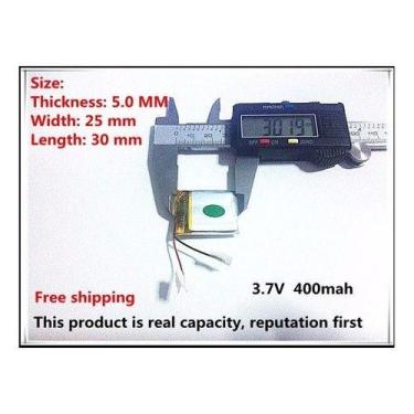 Imagem de Bateria 3,7v 400 Mah Pequena Gps Mp3 Mp4 Caneta Mp3 - bgb