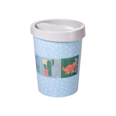 Imagem de Lixeira estampada Infantil com Tampa 5,3L Plasútil - Adoleta, Dino