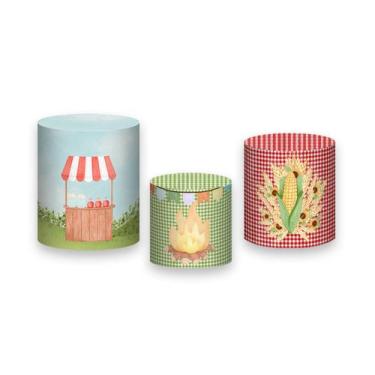 Imagem de Trio de Capas de Cilindro - Festa Junina Casinha 028 - Via Cores