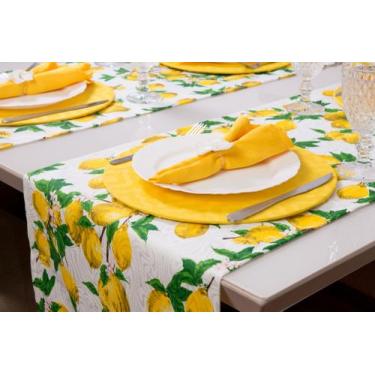 Imagem de Trilho caminho de mesa jaccard 1,60 - Limão Siciliano - Decorame