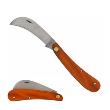 Imagem de Canivete de Poda Profissional "Mini Foice" Cabo de Madeira - Corneta
