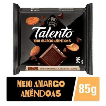 Imagem de Chocolate Meio Amargo com Amêndoas TALENTO 85g