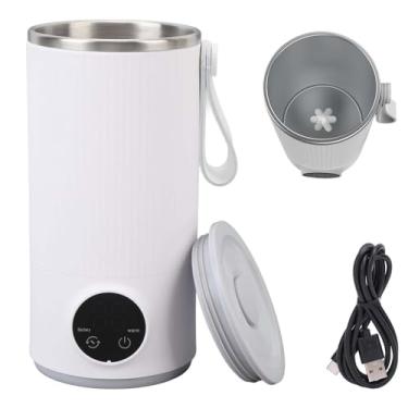 Imagem de Chaleira de viagem Chaleira elétrica para chá e café, chaleira portátil de 7,4 V para carro, alimentada por USB, controle de toque, 18 W, aquecimento rápido e ajustável de 6 polegadas, chaleira d