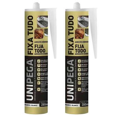 Imagem de Kit 2 Silicone Adesivo Cola Fixa Tudo 400g - Unipega