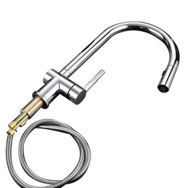 Imagem de Torneira Gourmet Bancada Cozinha Retratil Ducha Monocomando 2 Modos de