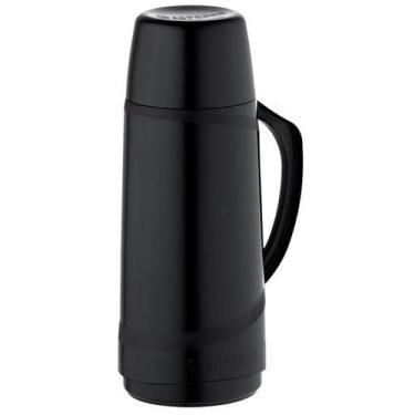 Imagem de Garrafa Térmica De Rolha 1,0 L Preta Soprano, 1L, Preto
