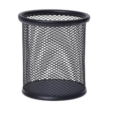 Imagem de Porta Caneta Lápis Redondo Aramado Preto 9X10 Cm By Office - Sutt