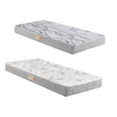 Imagem de Kit 2 Colchões Solteiro Ecoline D-20 78x188x12 e D-23 88x188x14 - Ecof