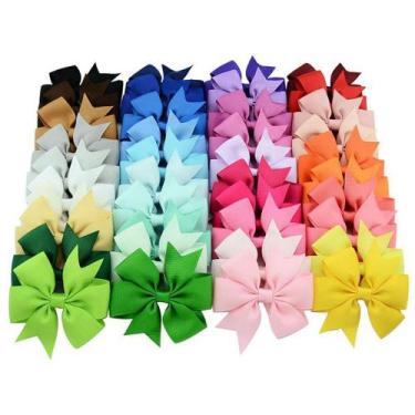 Imagem de 50pcs. Lacinho De Cabelo Colorido Laço - Fita De Gorgurão - Neoimp