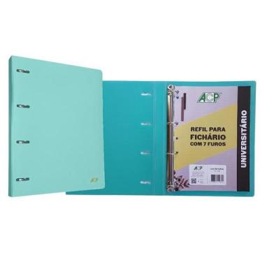 Imagem de Caderno Fichário  Argolado Pastel PP C/ Bloco + 6 Divisórias - ACP,  V