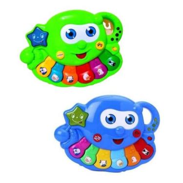 Imagem de Teclado Piano Polvo Musical Brinquedo Bebê Criança Luz Educativo! - to