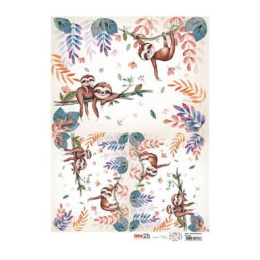 Imagem de Papel Decoup. 3082 Inf. Zoo Bicho Pregui - OPA