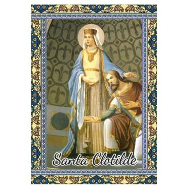 Imagem de 10.000 Santinho Santa Clotilde (oração no verso) - 7x10 cm - Santinhos