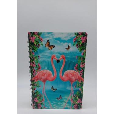 Imagem de Mini Caderno de Desenho e Escrita Flamingos - Multitoc