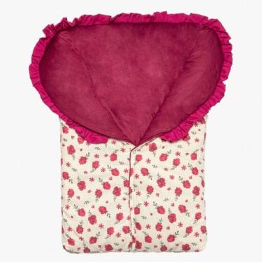 Imagem de Porta Bebê Saco de Dormir Inverno 100% Algodão Aconchego Floral Marsal
