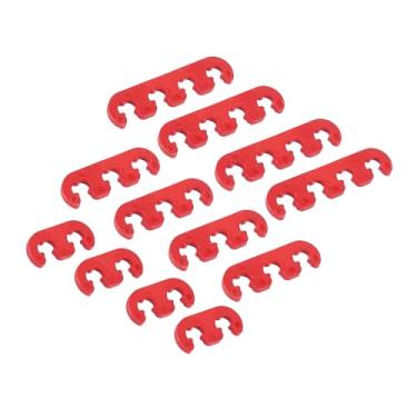 Imagem de VekAuto 12 peças 7 mm 8 mm 8,5 mm 8,8 mm separadores de vela de ignição de motor de carro separadores de fio de ignição suporte vermelho acessórios automotivos