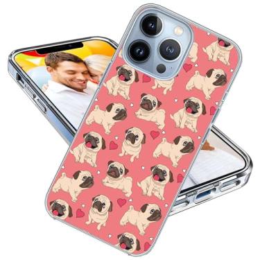 Imagem de ARTIOSIT Capa para iPhone 13 Pro para meninas mulheres e homens, proteção total à prova de choque fina macia TPU transparente para amantes de animais de estimação iPhone 13 Pro, desenho fofo animal de